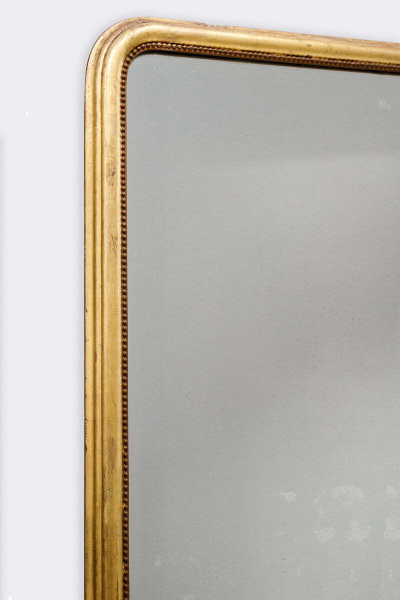 Monumental Antique 19th Louis Philippe Mirror With Slim Frame photo 5280.0