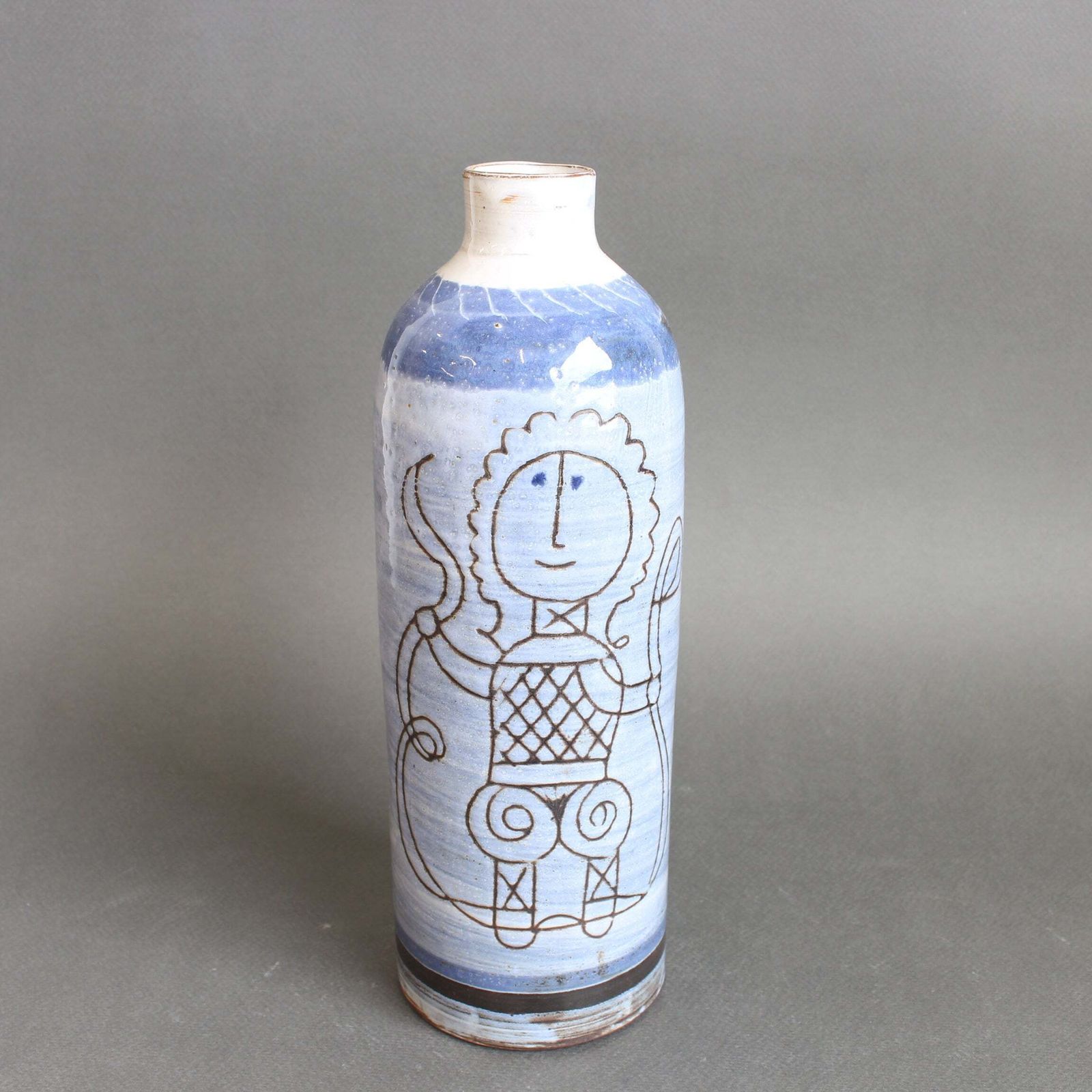 Mid Century French Ceramic Vase By Michel Barbier (Circa 1960s)