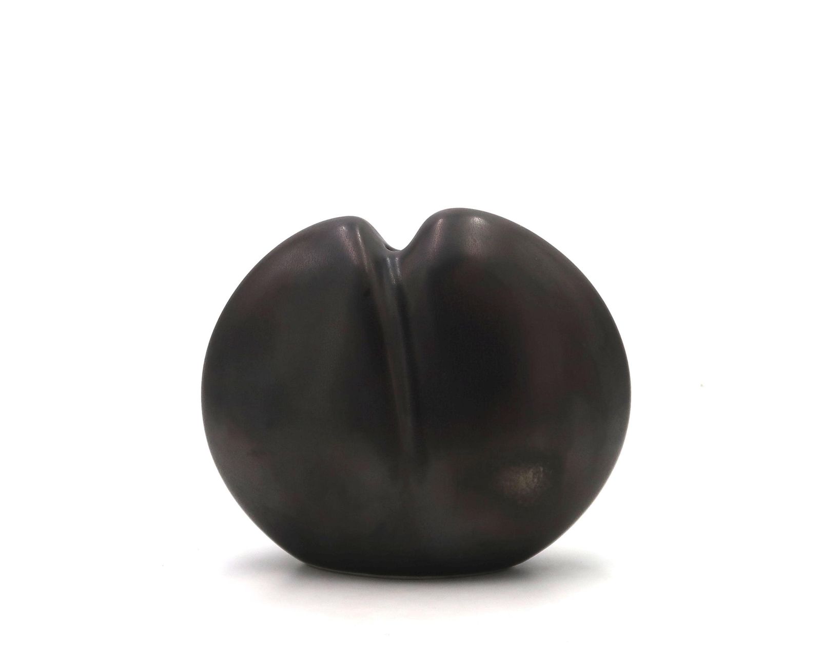 French Black Porcelain Vase By Jacqueline And Tim Orr, Made In France, 1970s / Minimalist Home Decor, Sea Coconut Style photo furniture