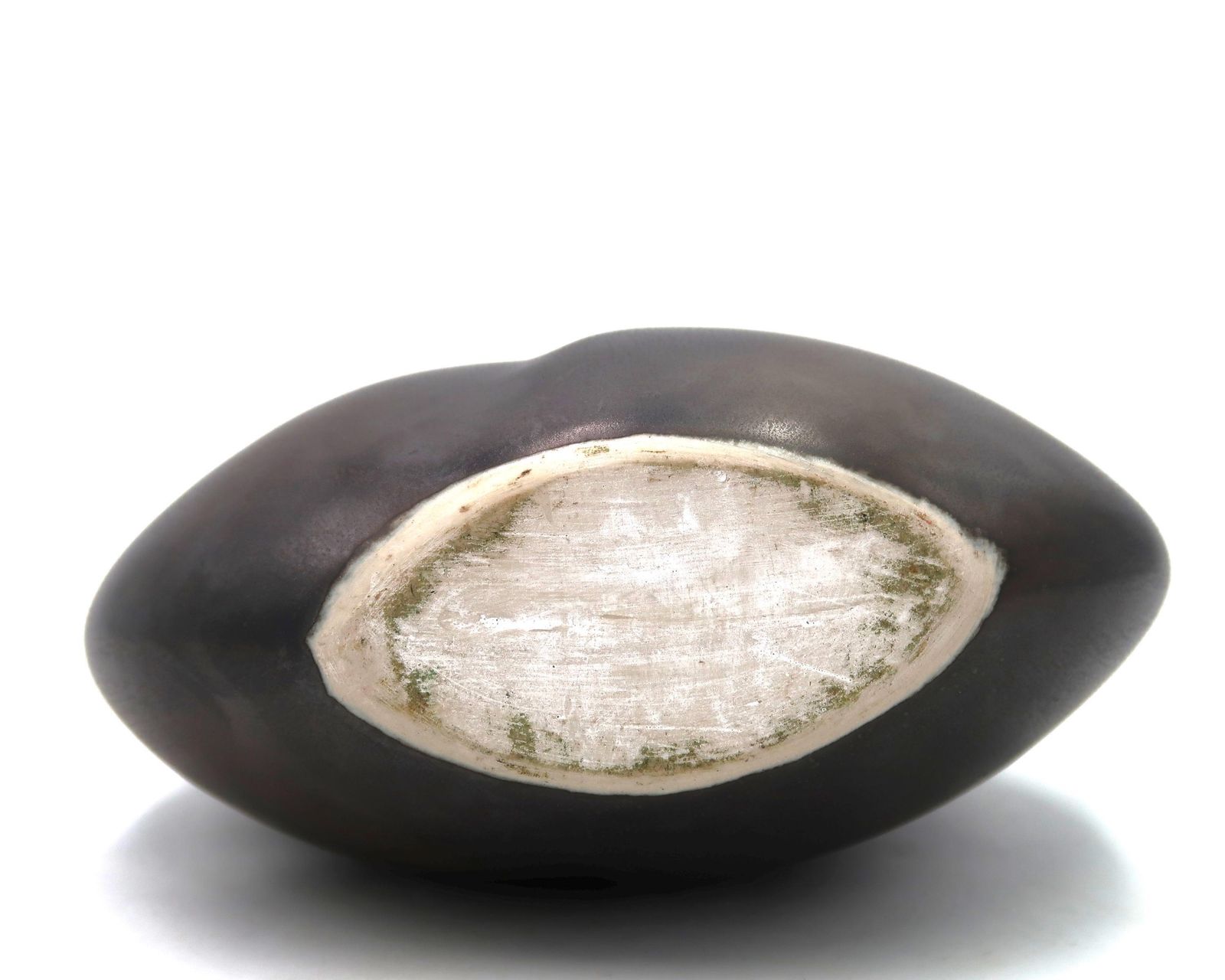 French Black Porcelain Vase By Jacqueline And Tim Orr, Made In France, 1970s / Minimalist Home Decor, Sea Coconut Style photo 498.0