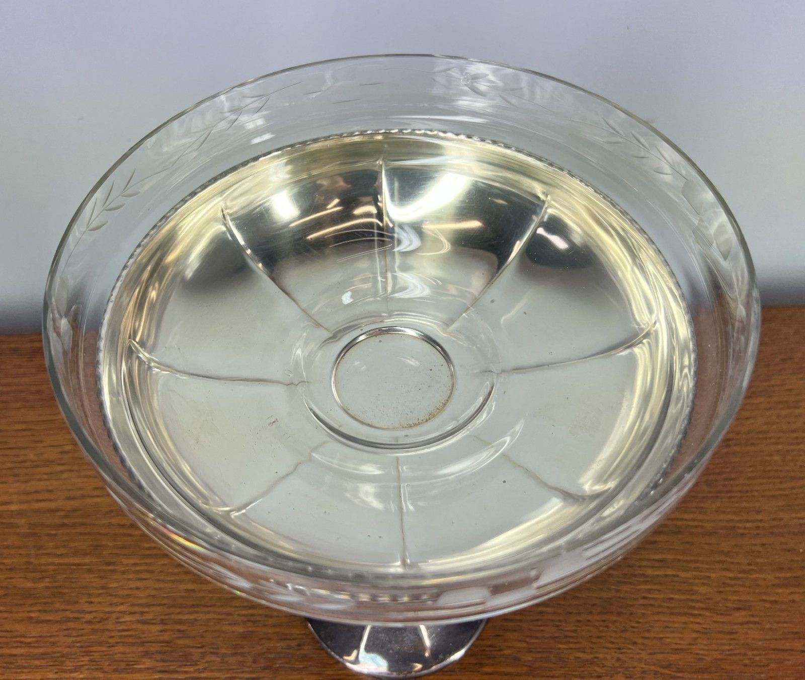 Tazza Compote Dish Vintage French Silver Plated Glass – Lot 4023 photo furniture