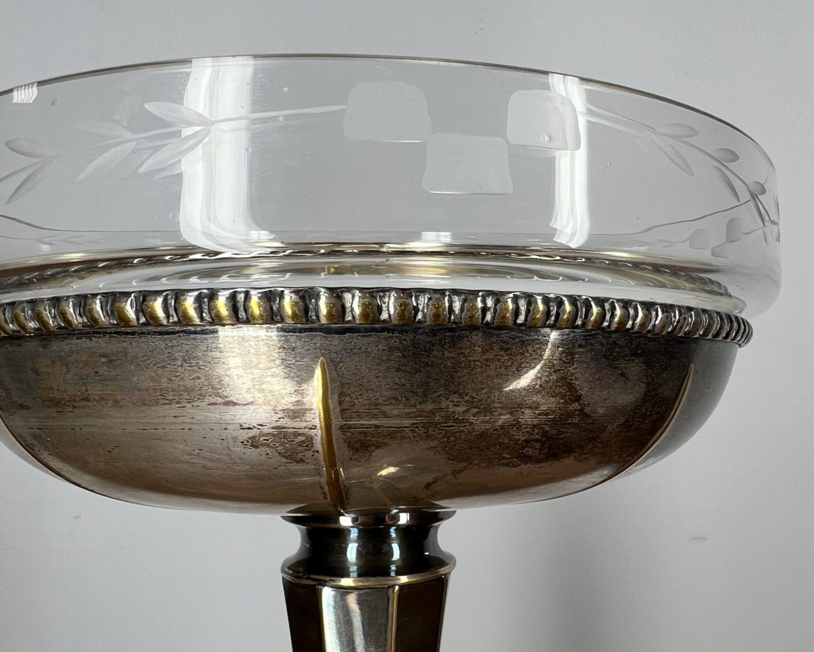 Tazza Compote Dish Vintage French Silver Plated Glass – Lot 4023 photo 199.0