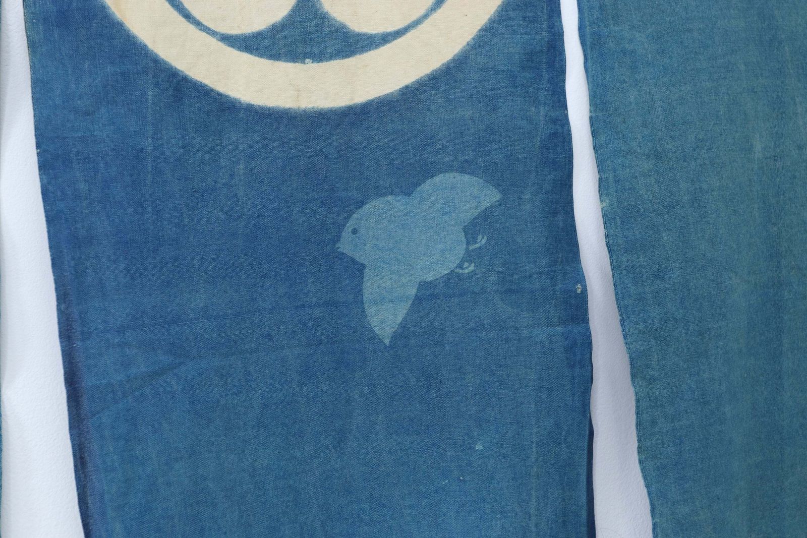 photo for sale Early 20th Century Indigo Dyed Japanese Noren Curtain