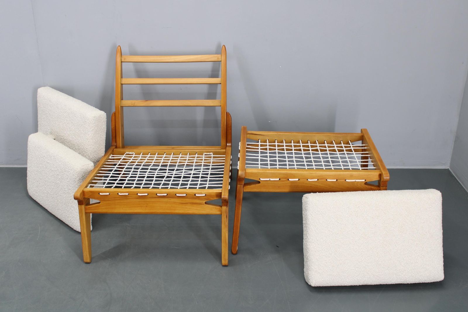 1950s Pair Of Restored Uno And Osten Kristiansson "Hunting" Chairs And Ottoman photo buy