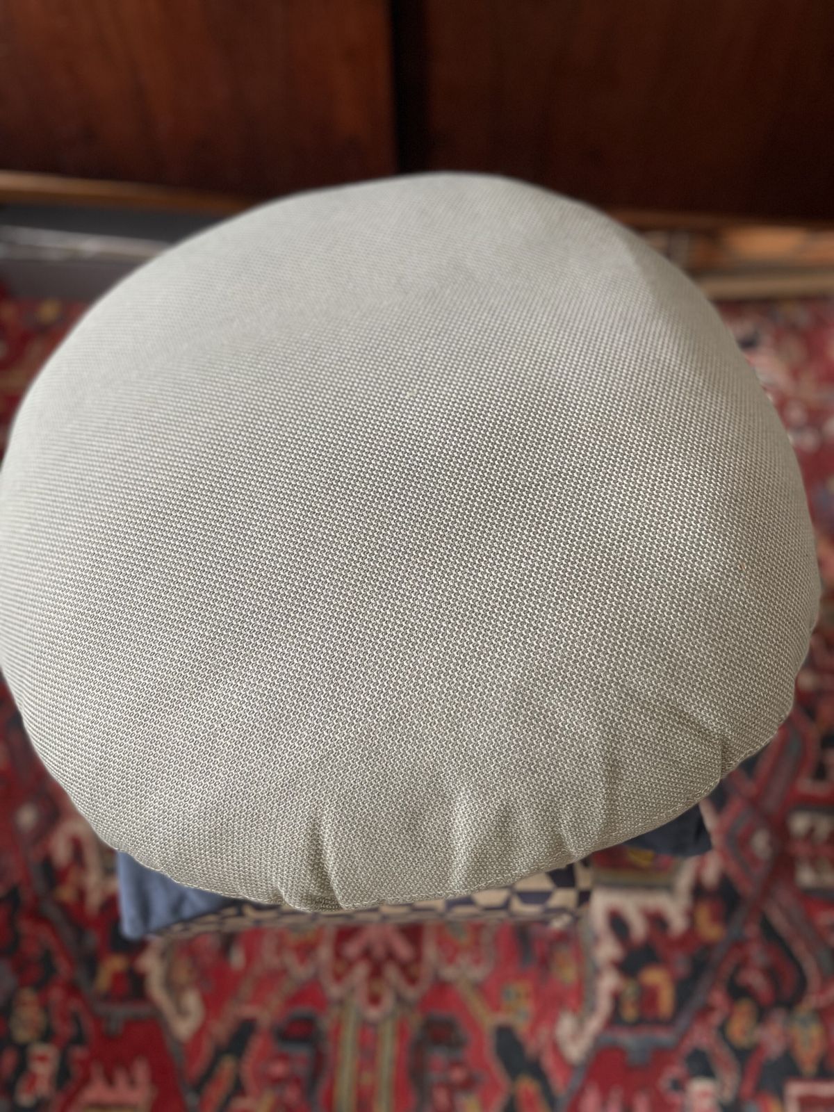 Vintage Scandinavian Duck Feather Floor Cushion / Pouffe By Ferm Living – 60 X 60 Cm – Turquoise photo 425.0