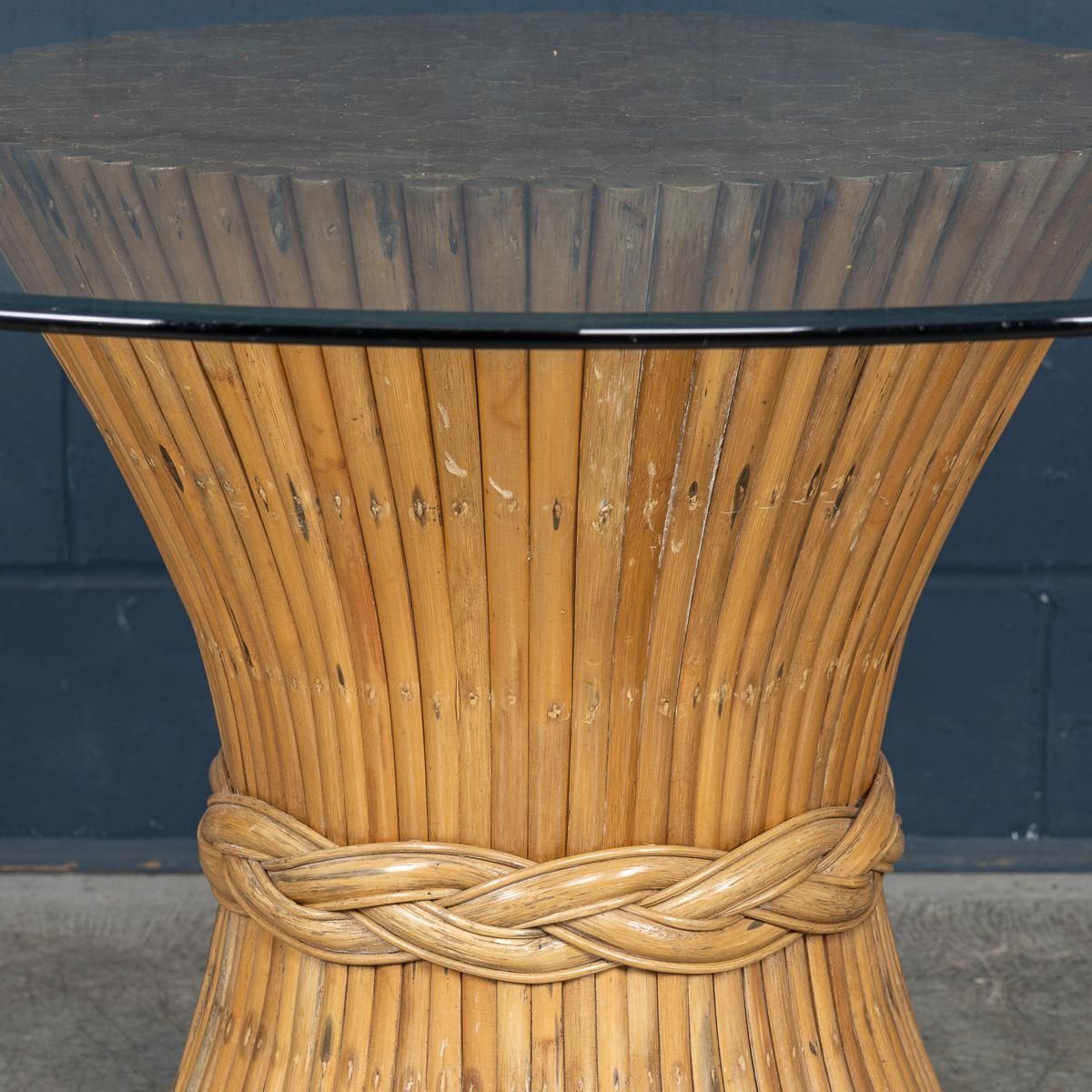 Stylish 20th Century "Sheaf Of Wheat" Dining Table By Mcguire C.1970 photo buy