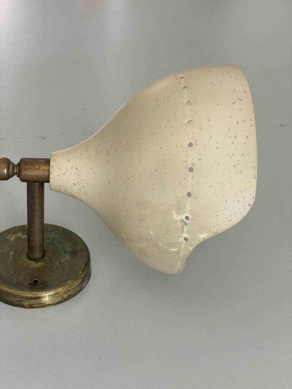 Exclusive Italian 2 Head Brass Wall Lamp By Lumen, 1950s, Italy photo vintage