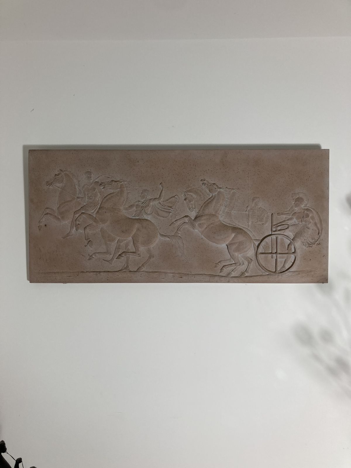 photo furniture Roman Greek Plaster Frieze Chariot Driver And Horses Competing An Aphobates Contest Athens