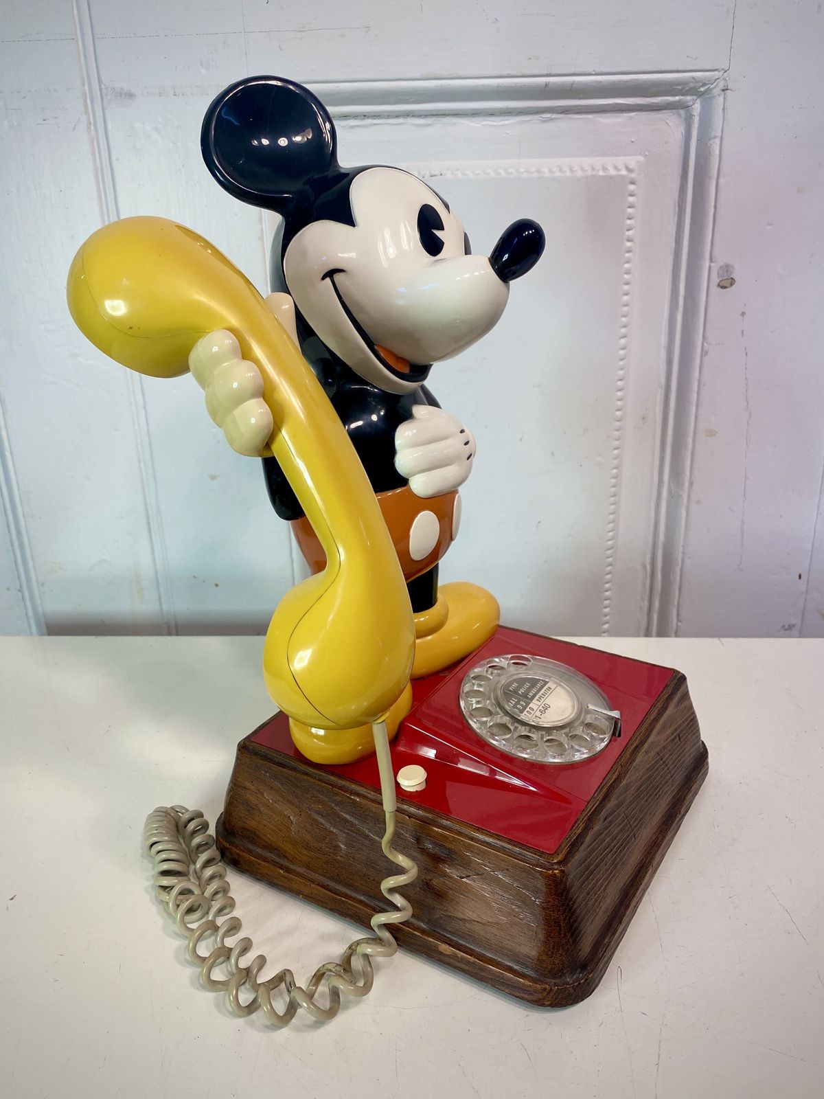 Vintage Official Disney Mickey Mouse Rotary Dial Telephone photo vinterior