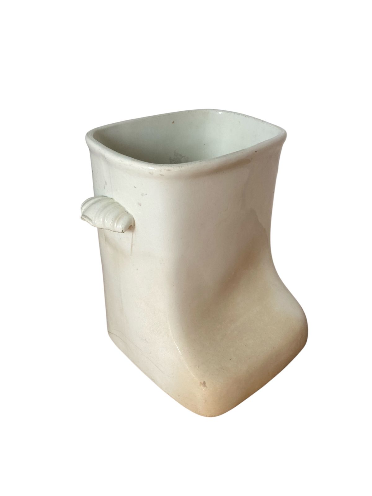 290.0 Creamware Knee Bath Or Jardinere Planter 1800's photo