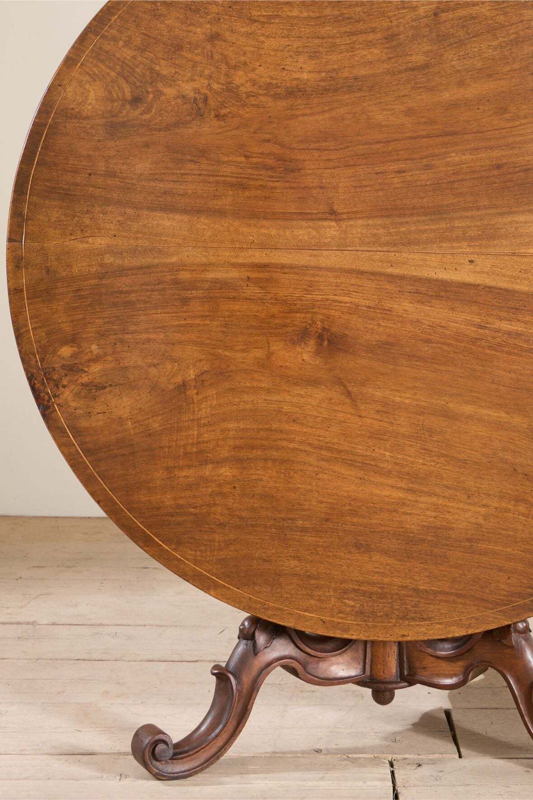 18th Century Italian Walnut Tilt Top Table photo for sale