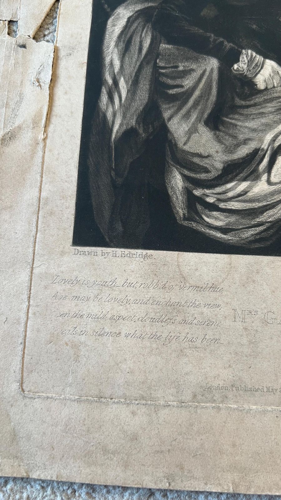 Elegant Georgian Mezzotint Portrait Of Selina Gally Knight By Samuel William Reynolds After Henry Edridge, 1826 photo 139.0