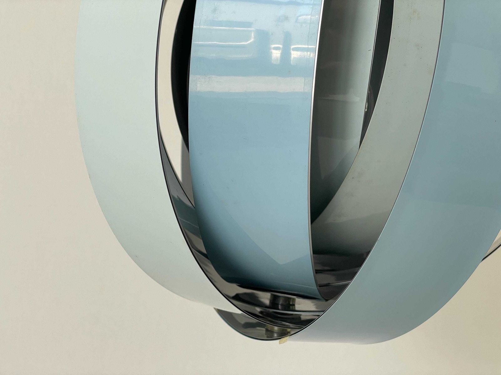 3 Tone Blue Metal Pendant Lamp By Lamell Star Leuchten, 1960s, Germany photo buy