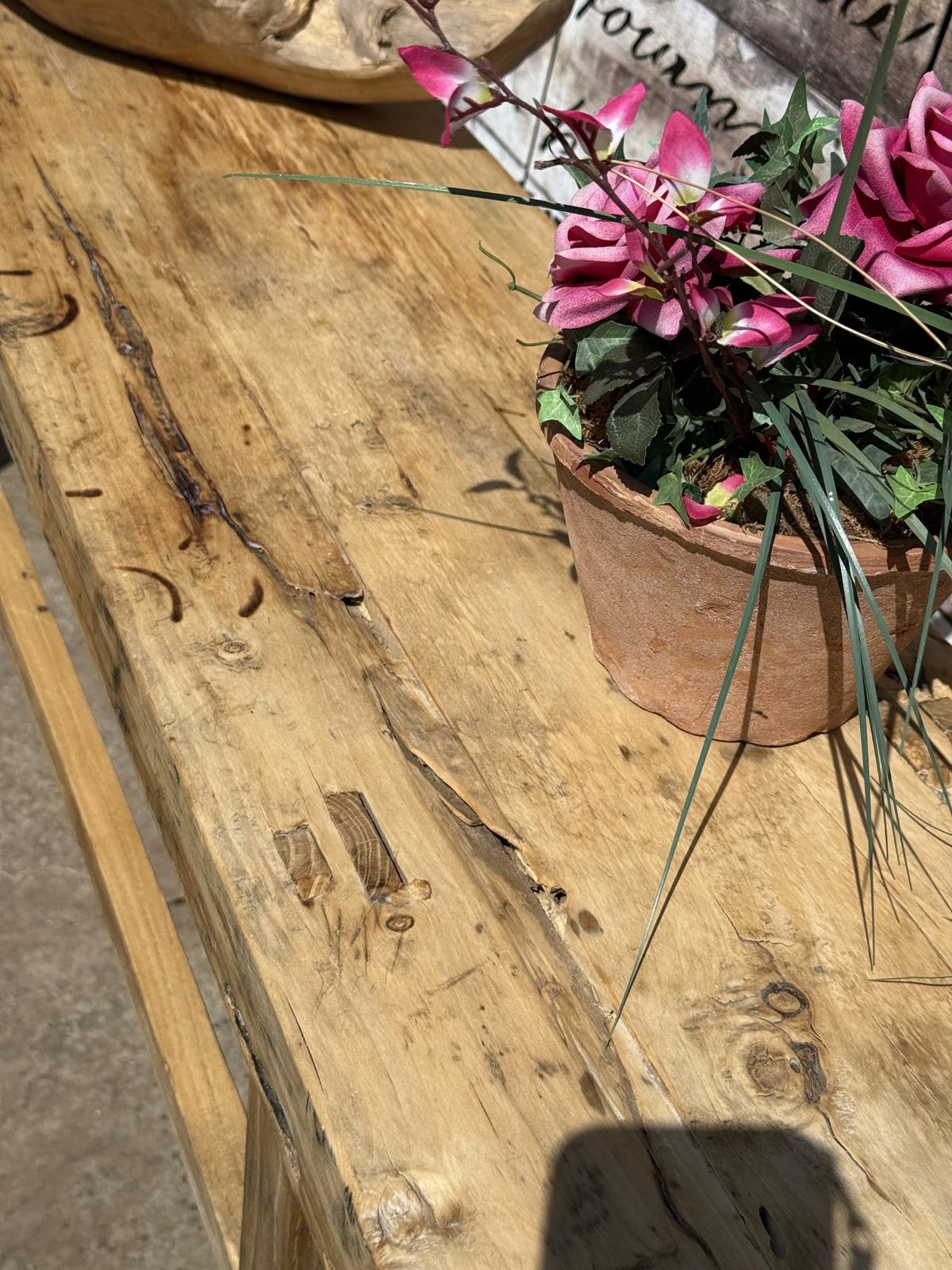 Rustic Elm Console Table – Handcrafted Elegance photo 475.0
