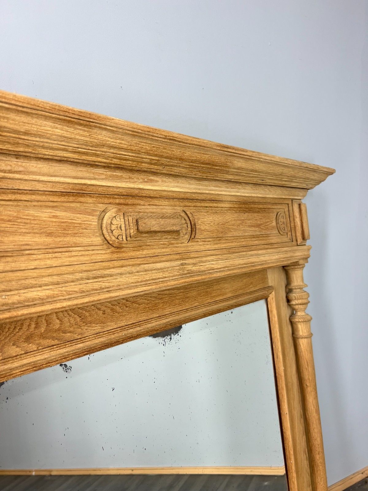 photo for sale Wall Mirror Antique French Style Oak Carved Ornate Wall Frame Lot 4044