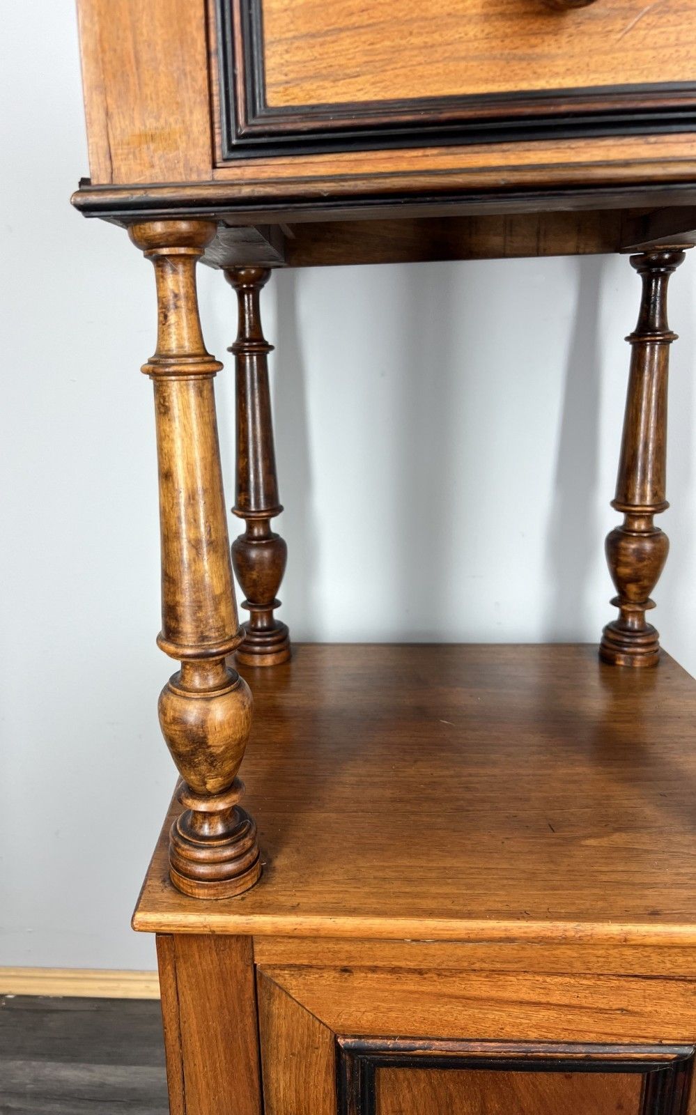 Bedside Table Antique French Walnut Marble Top Cupboard Cabinet Lot 4043 photo 269.0