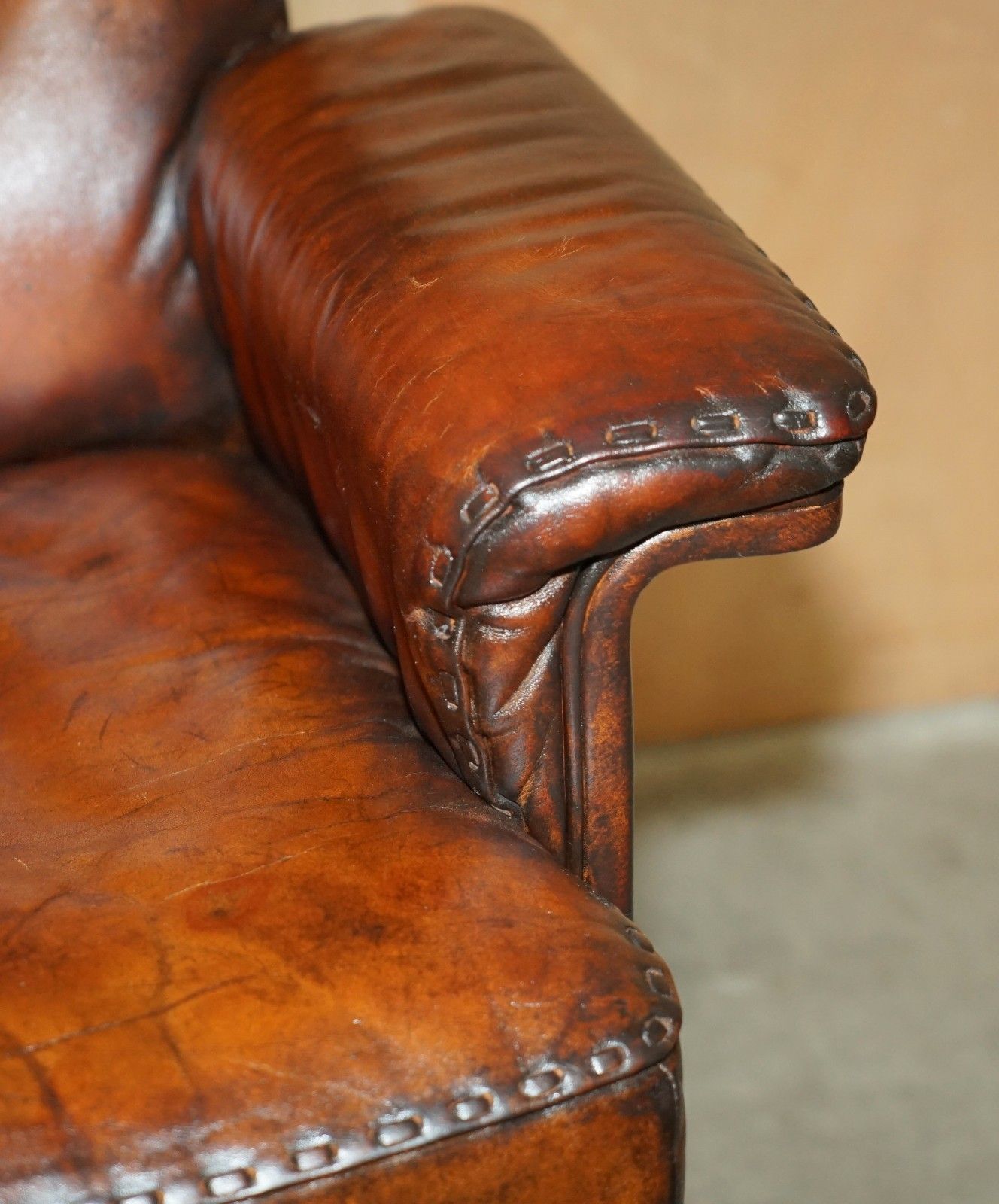 photo furniture Restored Mid Century De Sede Ds35 Executive Swivel Captains Chair Brown Leather
