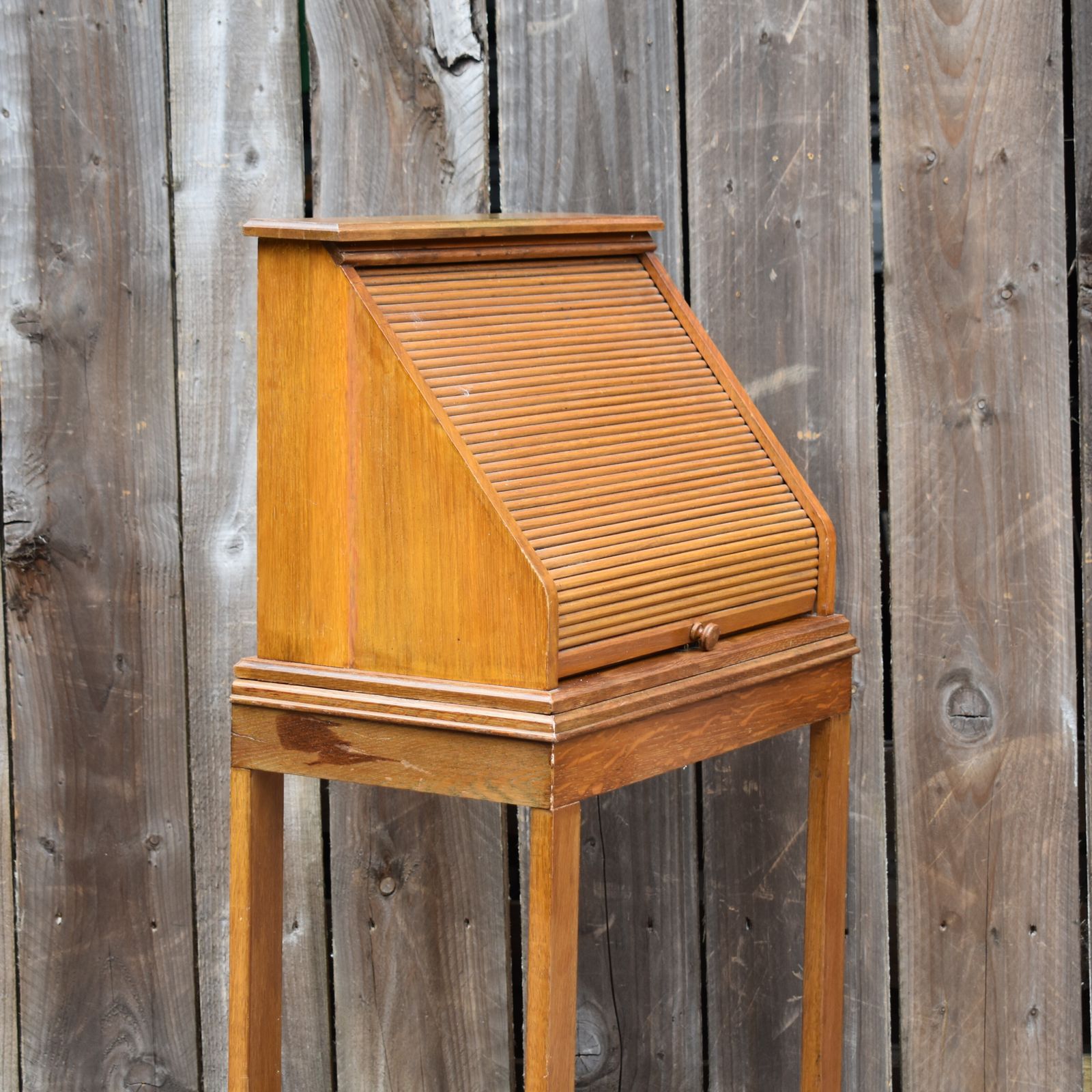 Antique 1900s Raphael's London Optometrist Opticians Tambour Fronted Oak Cabinet photo vinterior