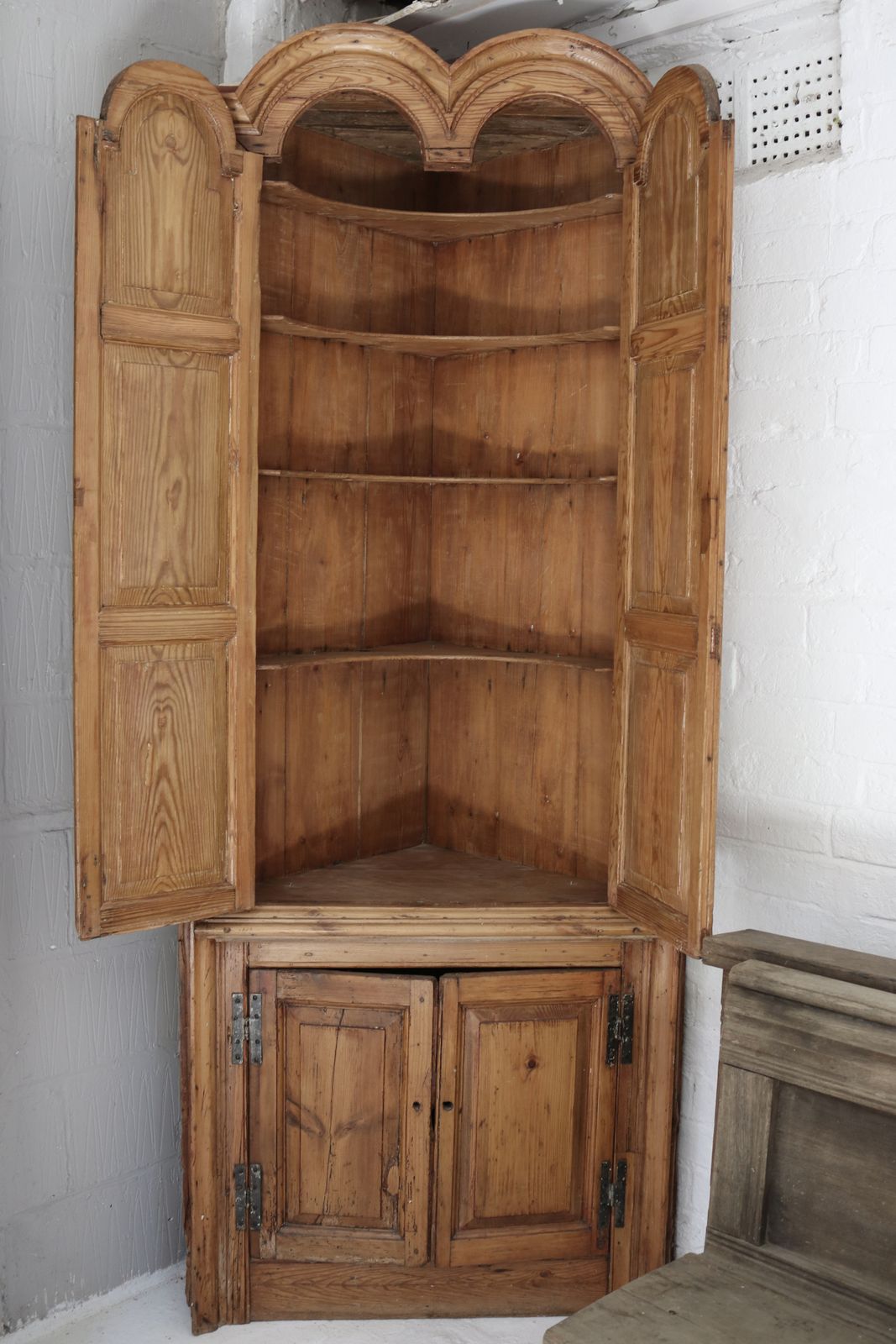 photo buy Stunning Stately Home Tall Antique Pine Corner Unit