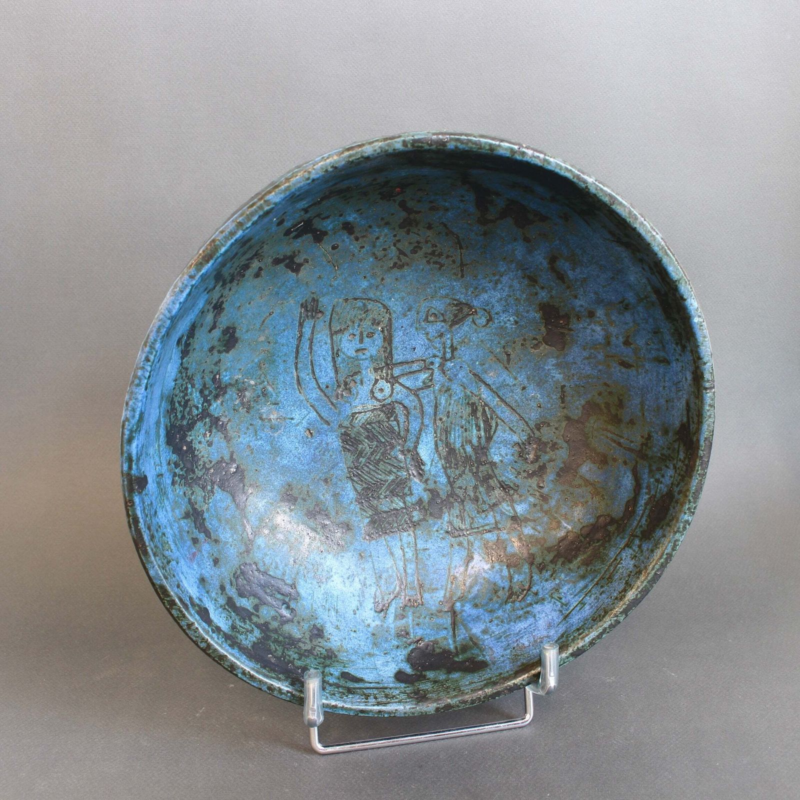 2250.0 Vintage French Ceramic Decorative Bowl By Jacques Blin (Circa 1950s) photo