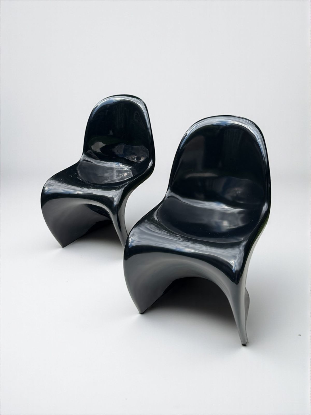 Set Of 2 Panton Verner Fibreglass S Chairs For Herman Miller, W. Germany 1971 photo buy