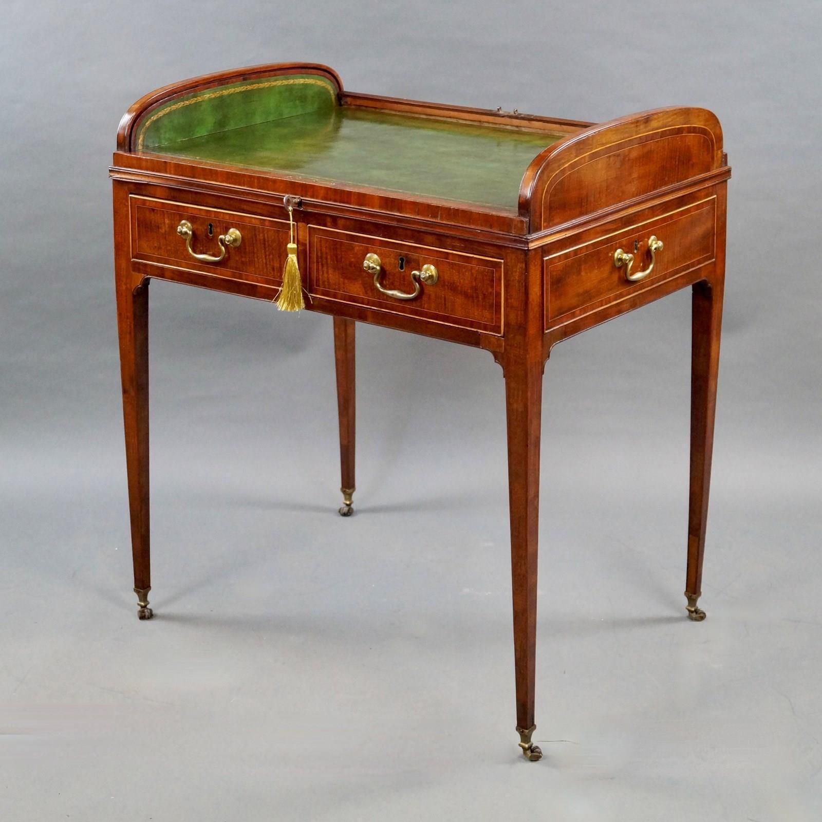 A Rare George III Tambour Desk photo furniture