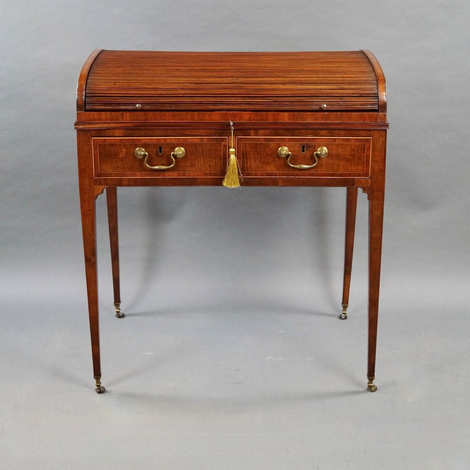 A Rare George III Tambour Desk photo Furniture