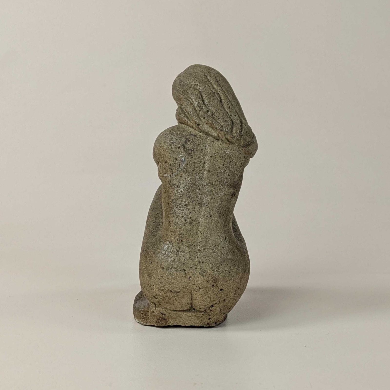 Vintage Nude Female Sculpture Art Rustic Home Decor Stone Finish Statue 1950s photo 154.0