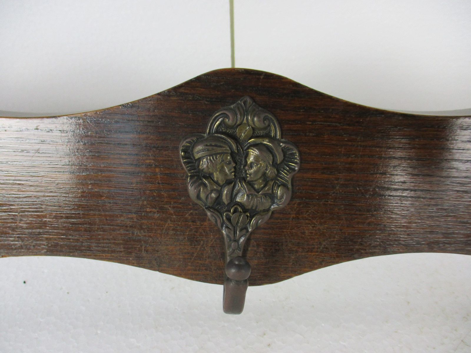 photo furniture Hand Carved Wood  Wall Shelf Coat Hat Kitchen Rack Bobbin Pieces Edwardian Barn