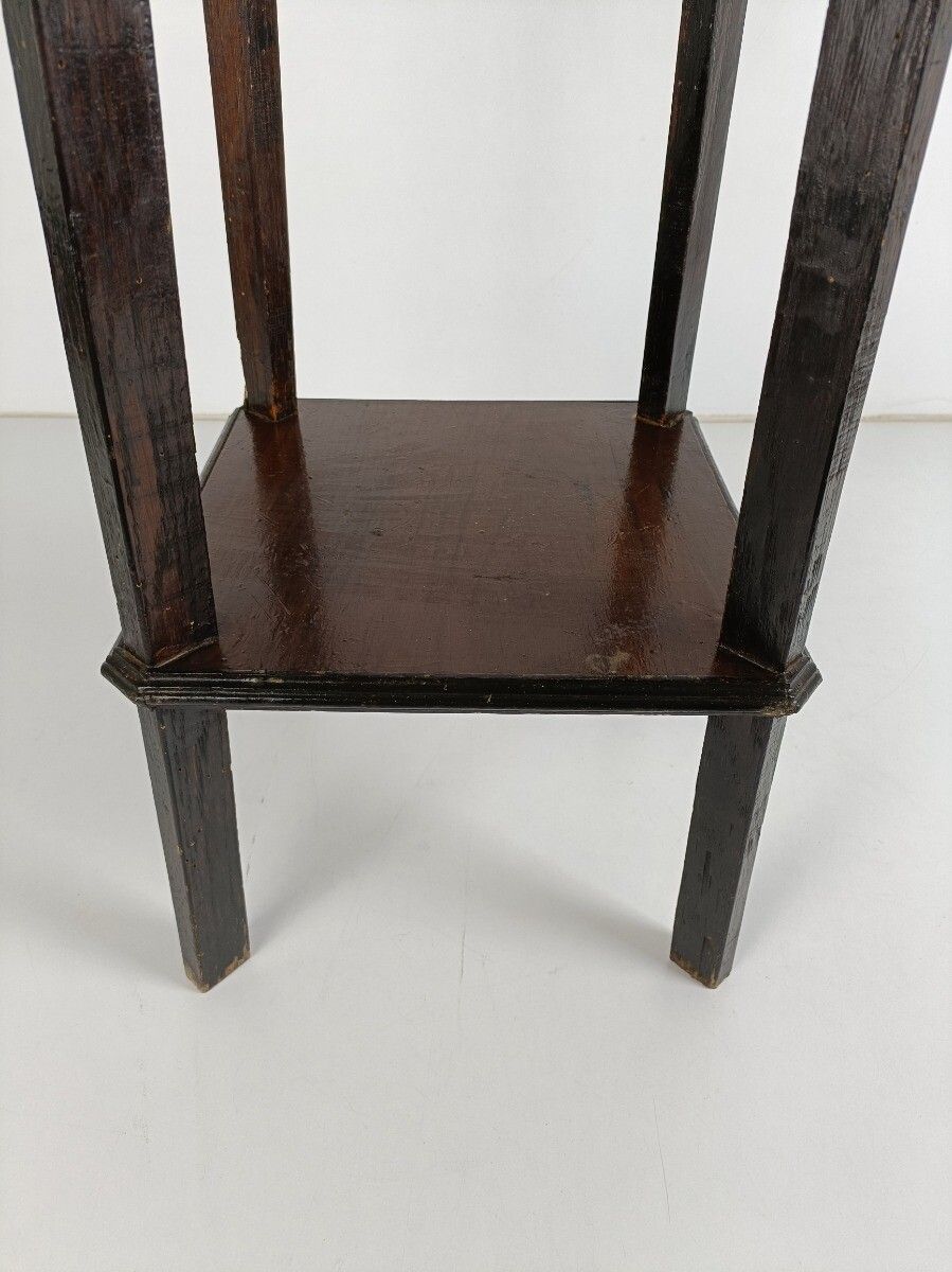 Art Nouveau Pedestal Side Table Plant Bonsai Stand Jugendstil Ornate Carved Wood photo for sale