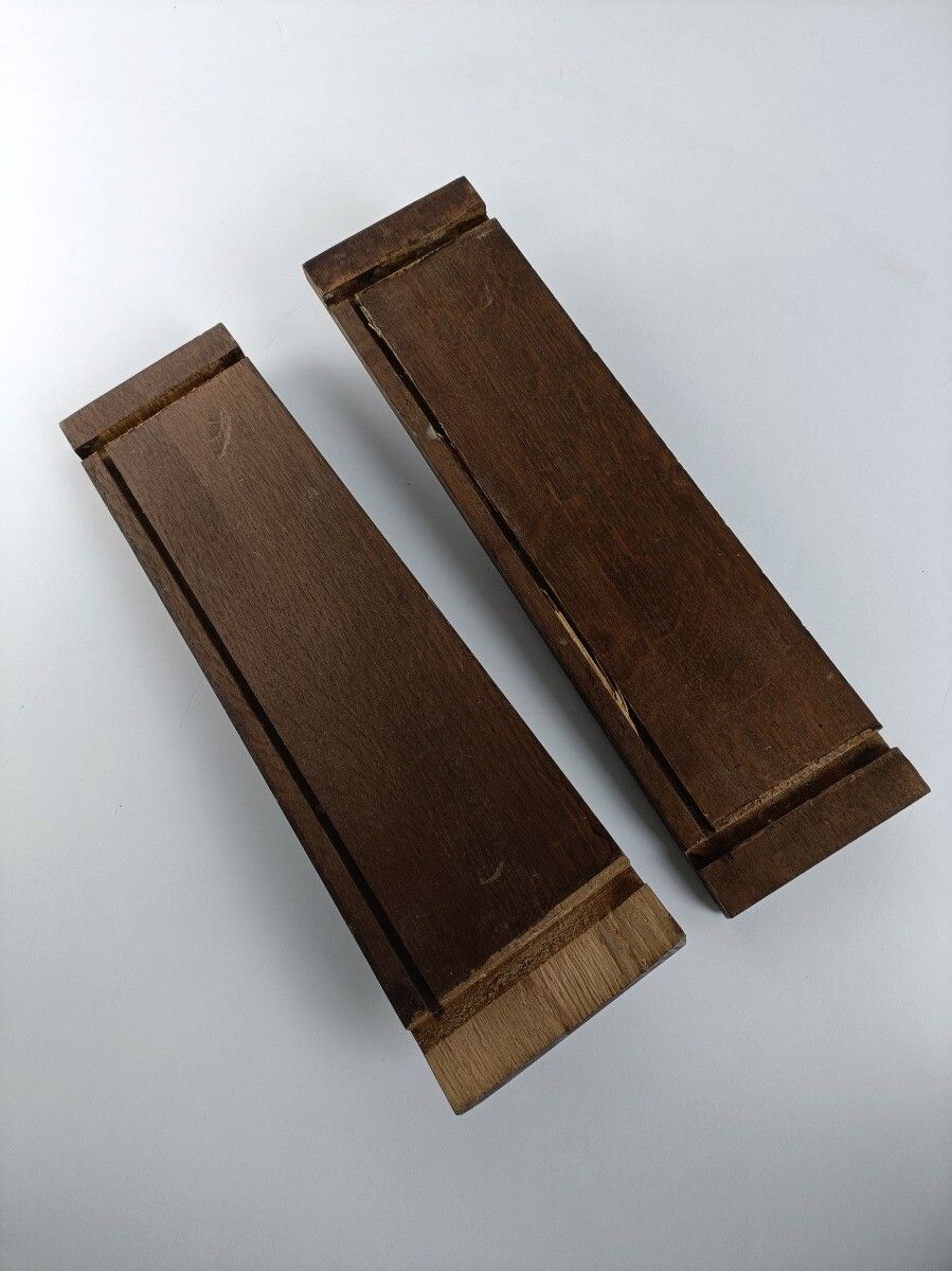 photo furniture Antique Gargoyle Pair Corbels Hand Carved Wood  Architectural Reclaimed Trims Pa