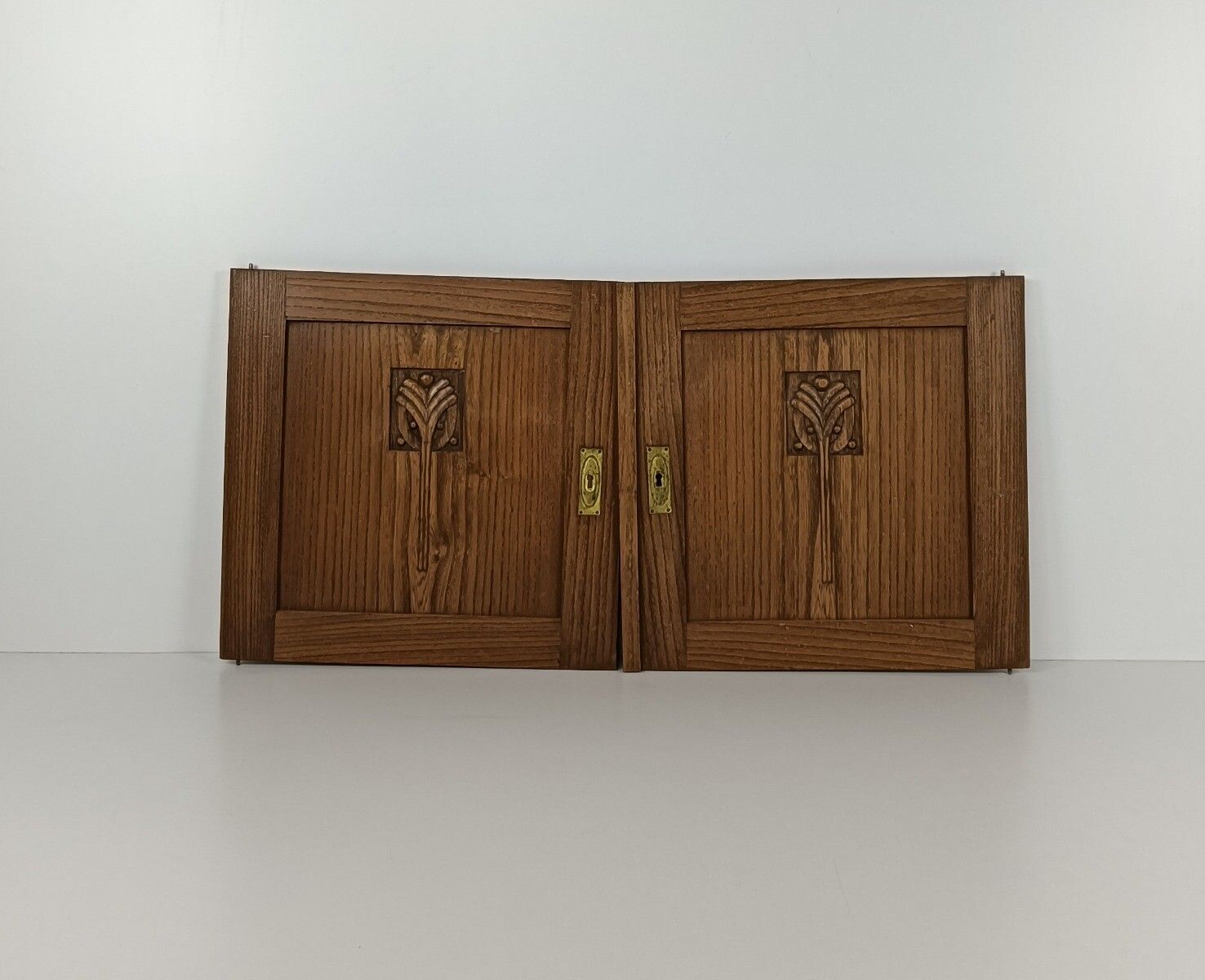 Antique  Art Deco Door Panels Couple  Hand Carved Architectural Salvaged Reclaim photo furniture