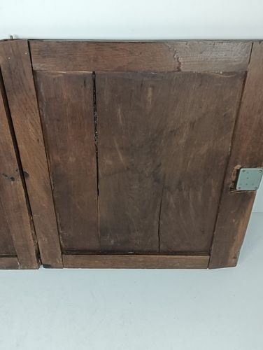 photo furniture Pair Antique French Hand Carved Wood Door Panels Reclaimed Architectural Herons