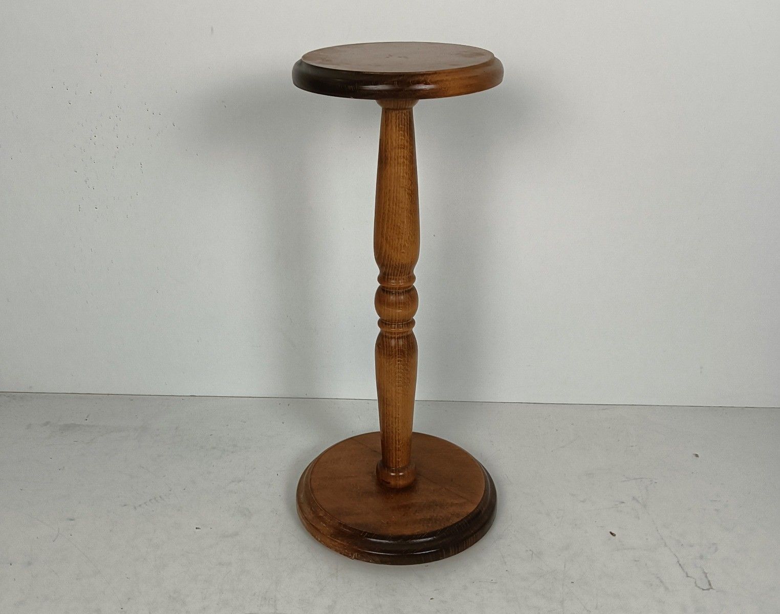 Tall Pedestal Carved Wood Vintage Plant Stand Side Bonsai Table Barn Style photo furniture