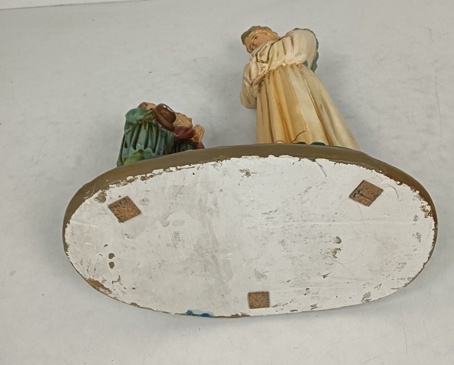 Art Large Rare Statue Our Lady Of La Salette Madonna Piange France Children Polych photo