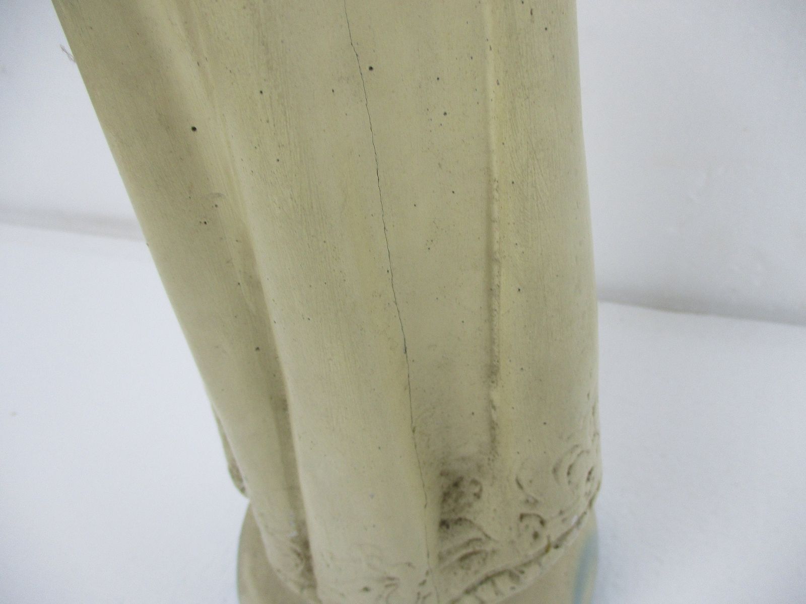 Vintage Our Lady Fatima Statue Plaster Portugal Lovely Htf Collector 17.91" photo vintage