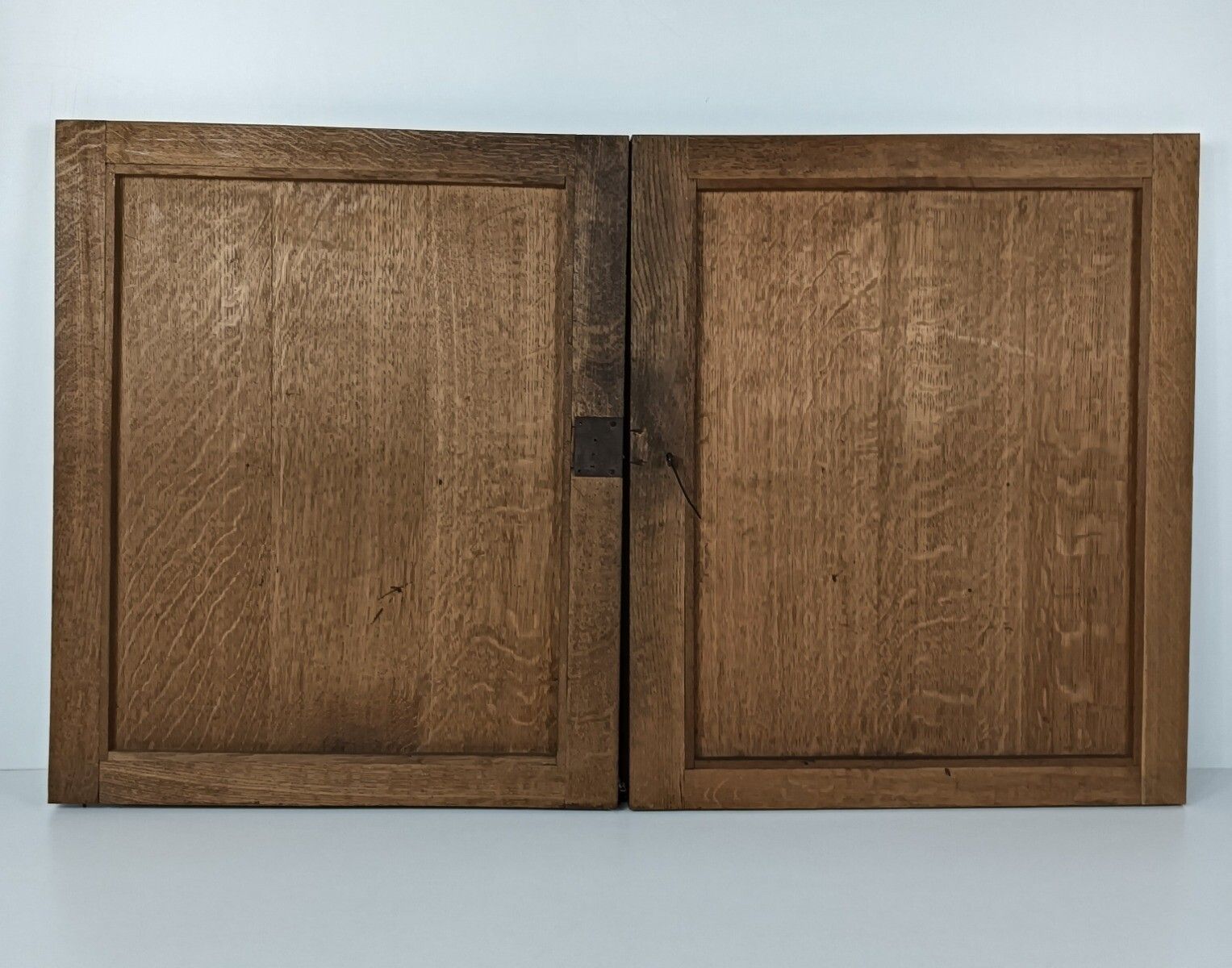 Pair Antique  Hand Carved Wood Door Panels Pheasants Hunt Reclaimed Architectura photo buy