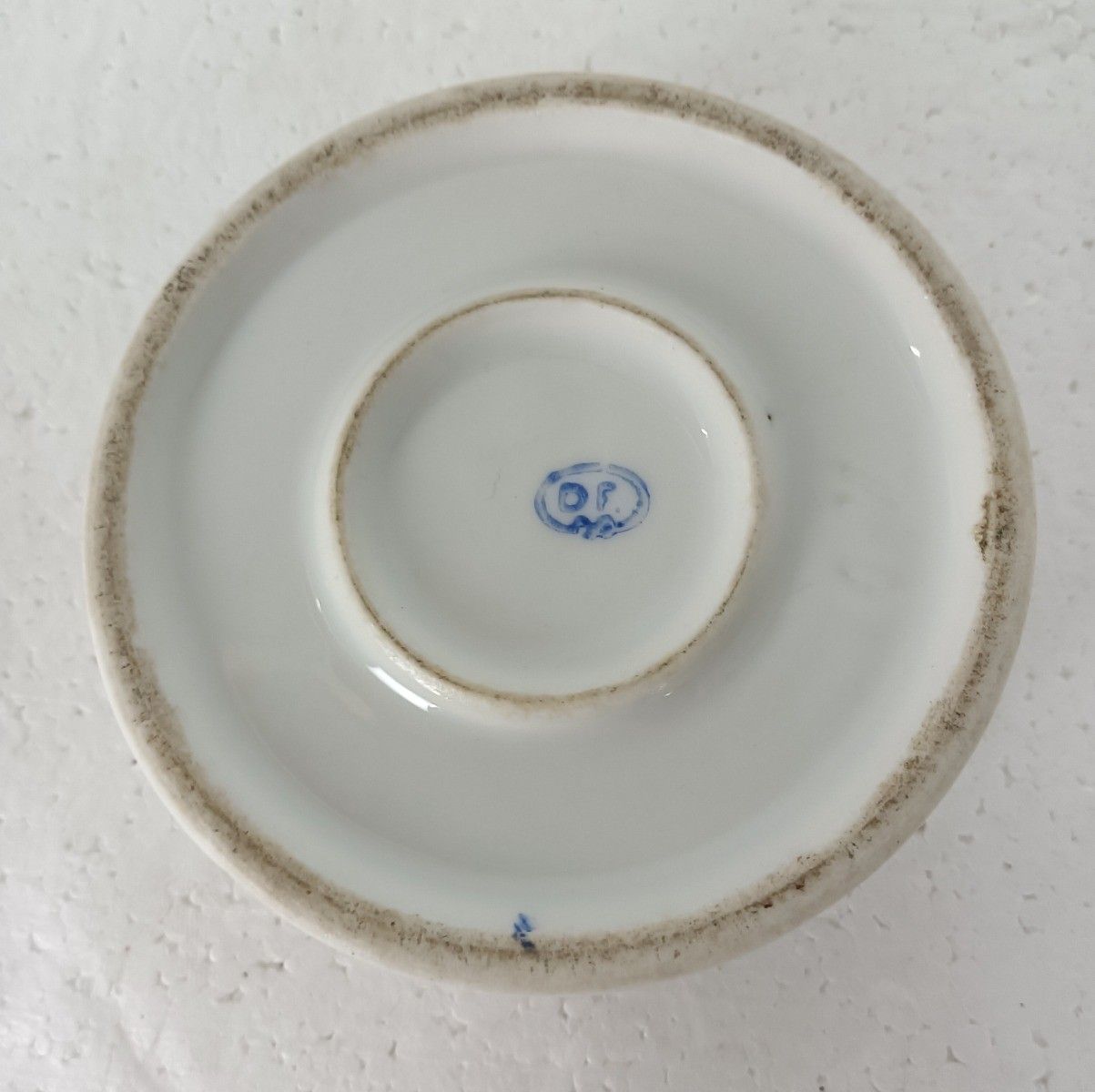 Antique  Porcelain Teapot Veilleuse Tea Warmer Nightlight Marked D.F. Hand Paint photo vintage