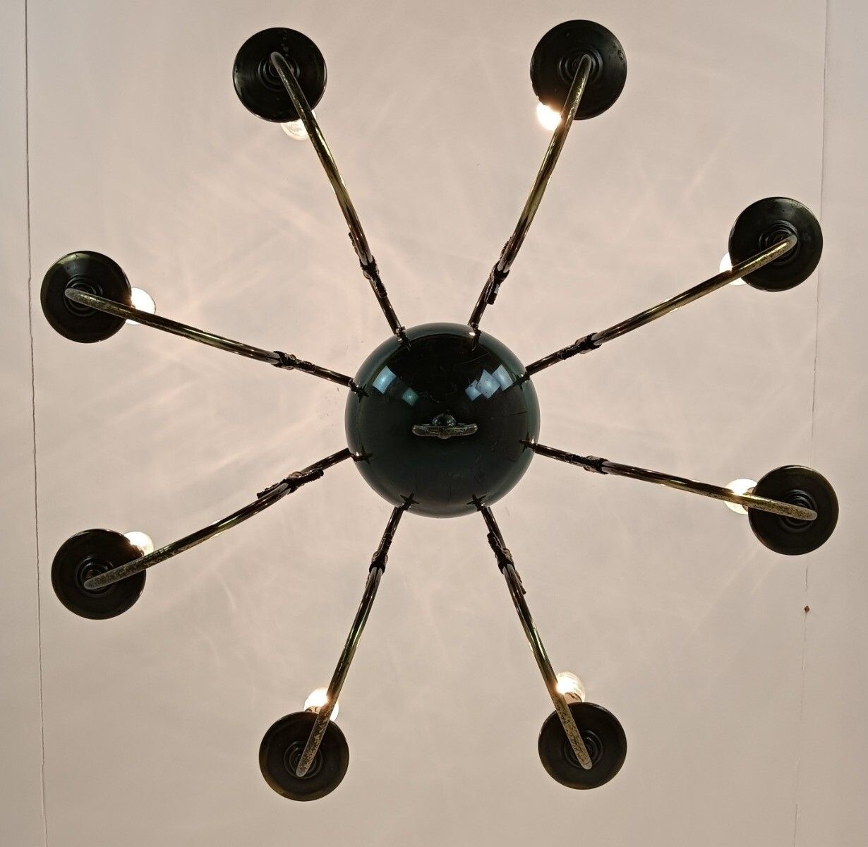 Dutch Flemish Chandelierbrass Vintage Modernist Barn Farmhouse Style 8 Lights Ea photo Lighting