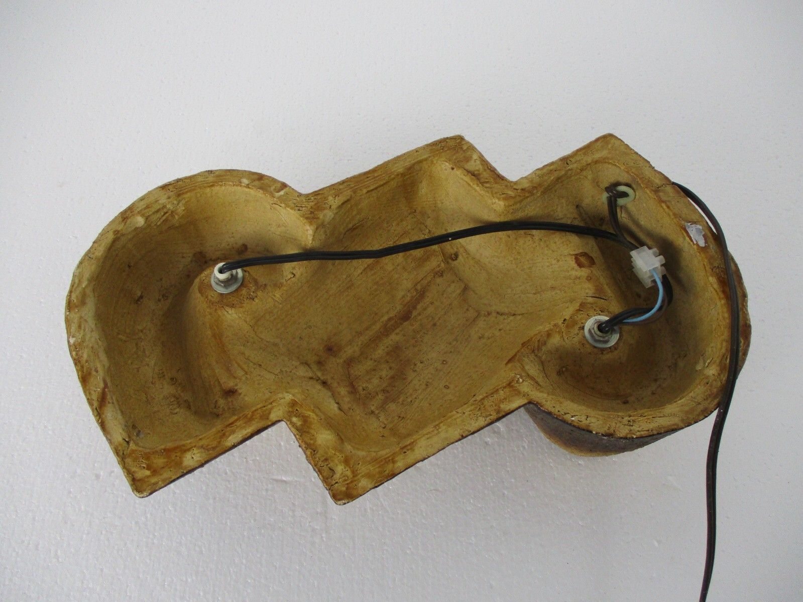 photo for sale Wall Mounted Light Sconce  Brutalist Retro Lamp Earthenware Stoneware Dutch Wow