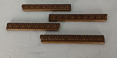 Set Of 4 Trims Corbels Pediments Carved Ornate Wood Reclaimed Antique Salvaged A photo for sale