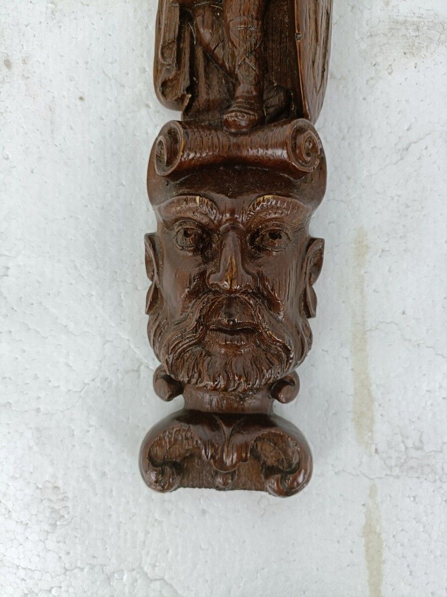 Antique French Carved Wood  Reclaimed Architectural Trim Pediment Salvaged  Bret photo Home Decor