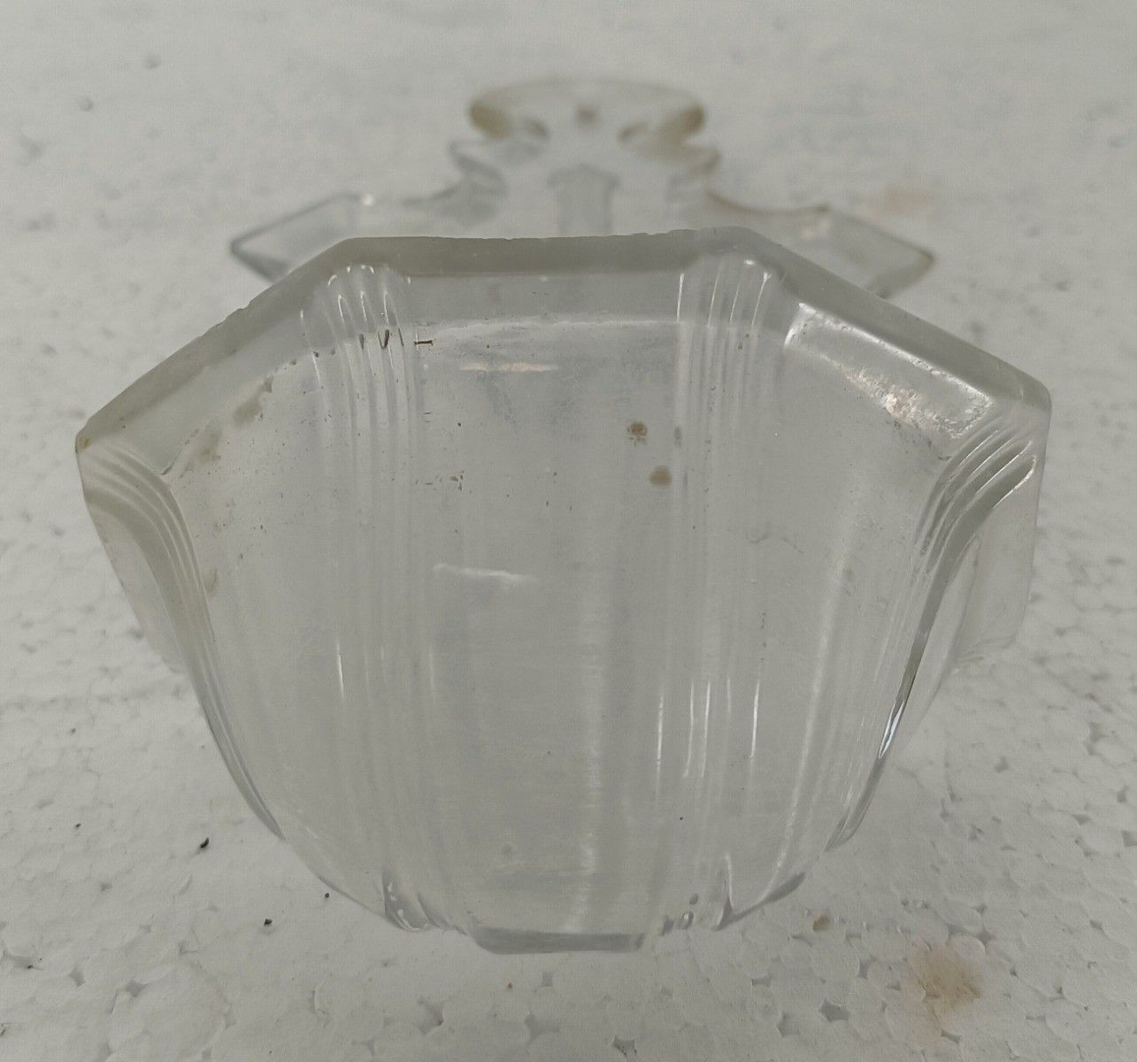 Lovely Vintage  Antique Holy Water Font Vessel Art Glass Crucifixion Wall Hangin photo furniture