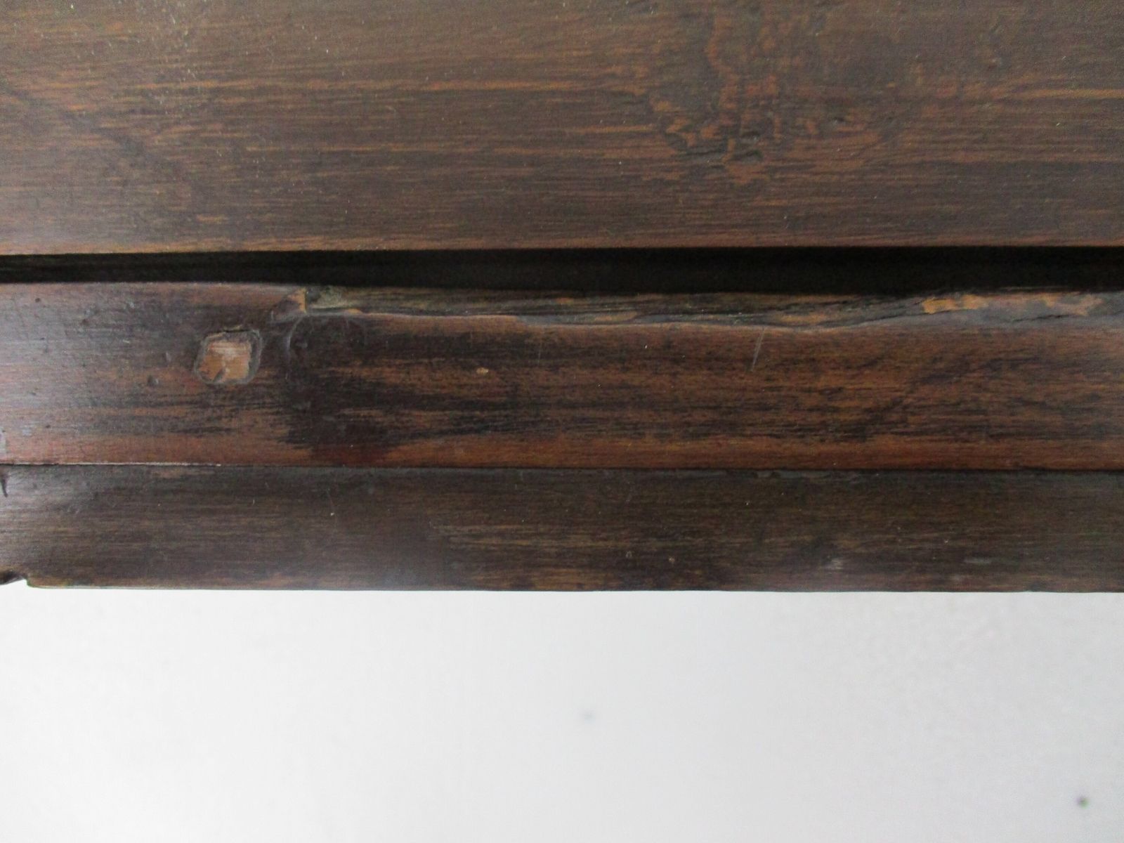 Antique 19th Century Wooden Breton Cradle Crib Turned Into Chest With Rush Seati photo vinterior