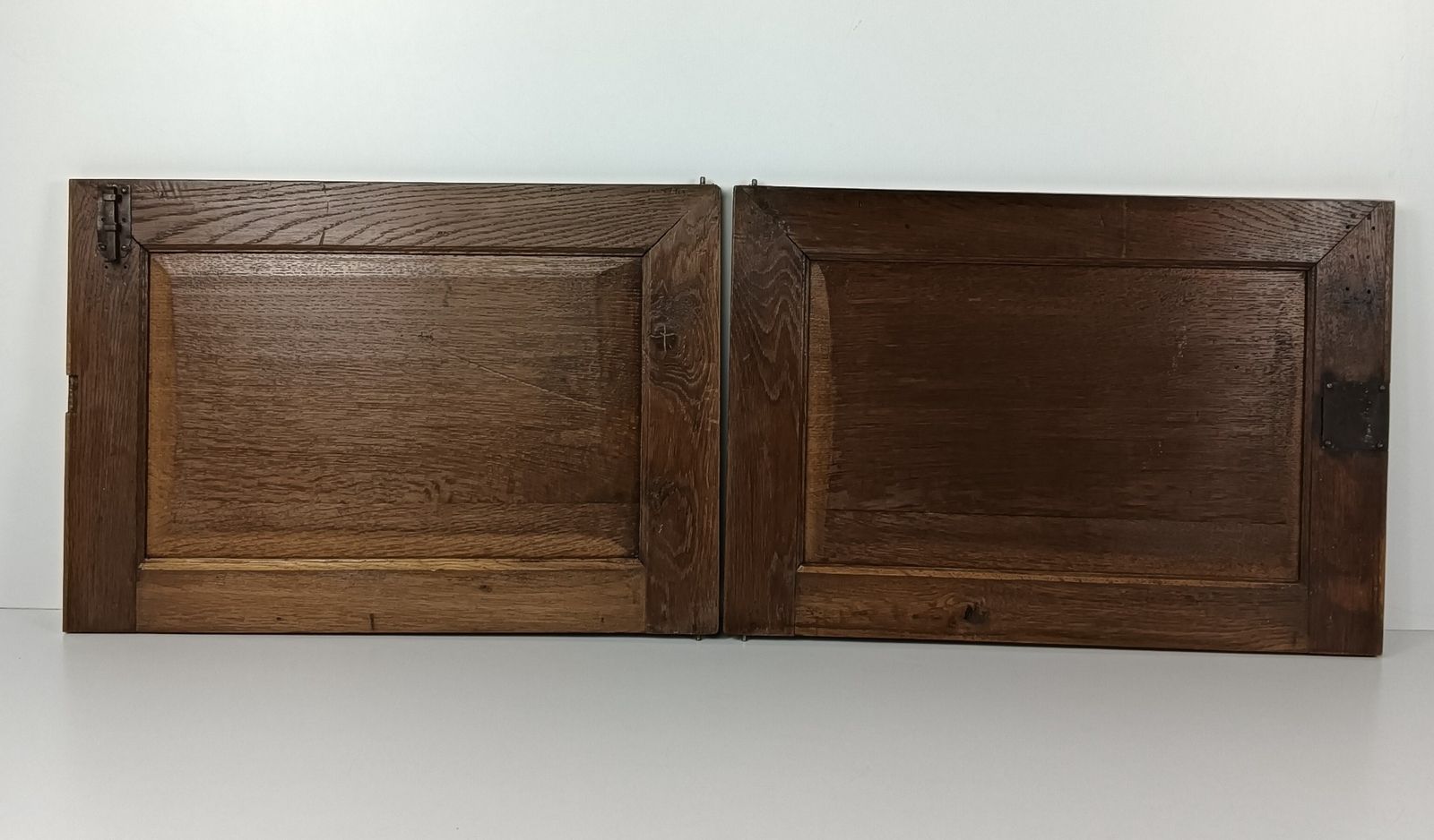 Pair Antique French Hand Carved Wood Inlay Stars Door Panels 19thc  Reclaimed Ar photo Home Fixtures