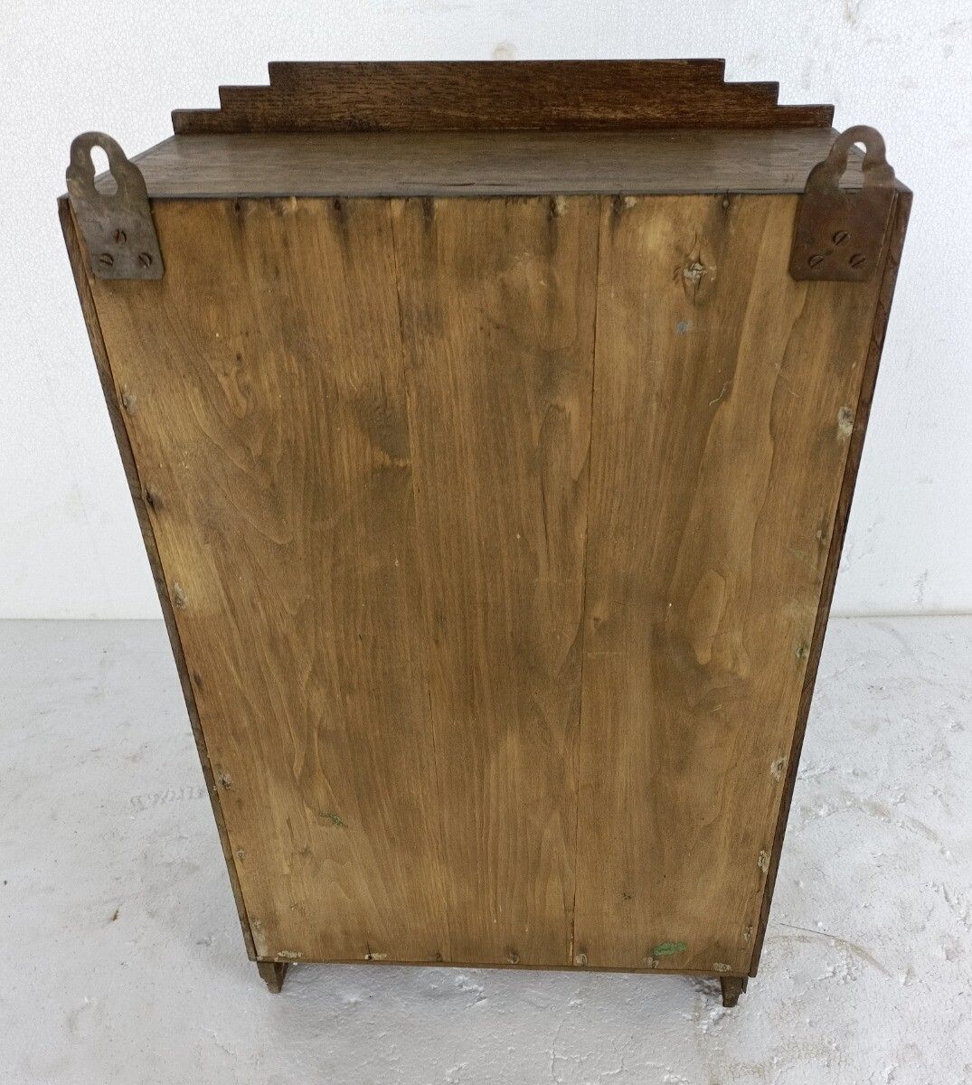Large Medicine Apothecary Kitchen Bathroom Cabinet Antique Carved Wood Beautiful photo vintage