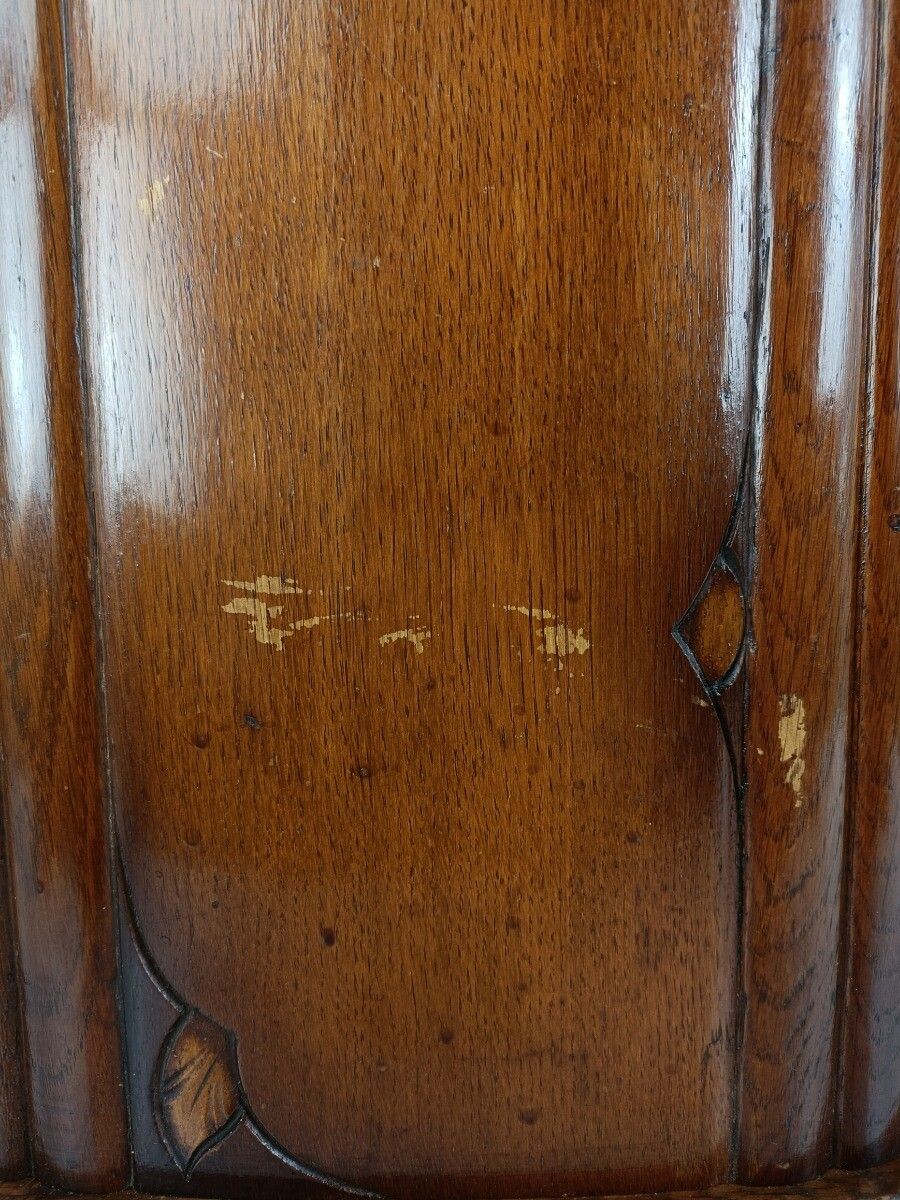 Art Deco Side Cabinet Display Boards Marble Top Wood Antique photo Furniture