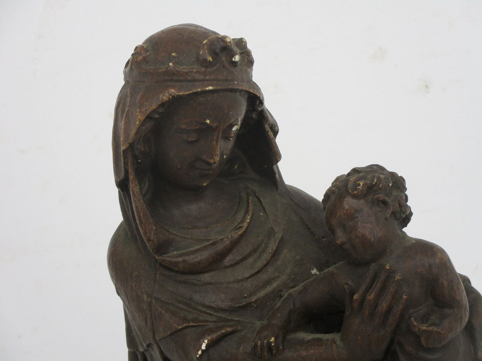 Statue Madonna With Infant Jesus Our Lady Virgin Mary Infant Sedes Sapientiae Pl photo for sale