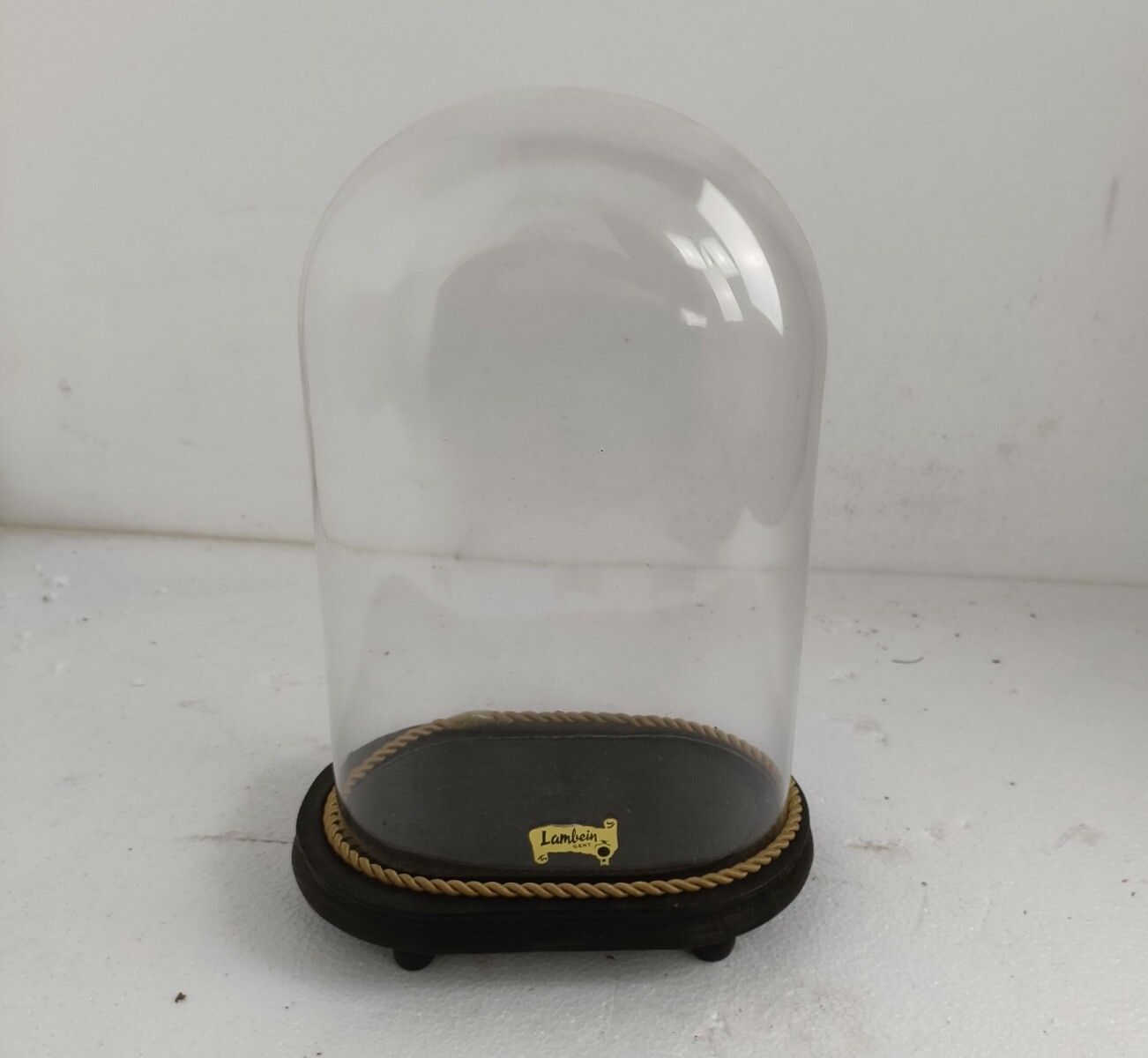 Antique Victorian Oval Hand Blown Glass Globe Dome Doll Clock 11.81" H 7.67"W 4.