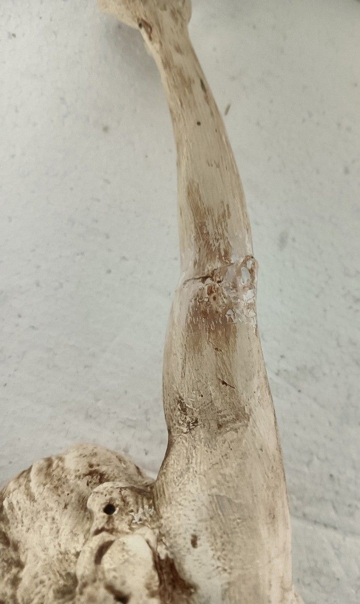 Antique Beautiful Sculpture Corpus Christi Crucifix Plaster Art Sculpture photo vintage